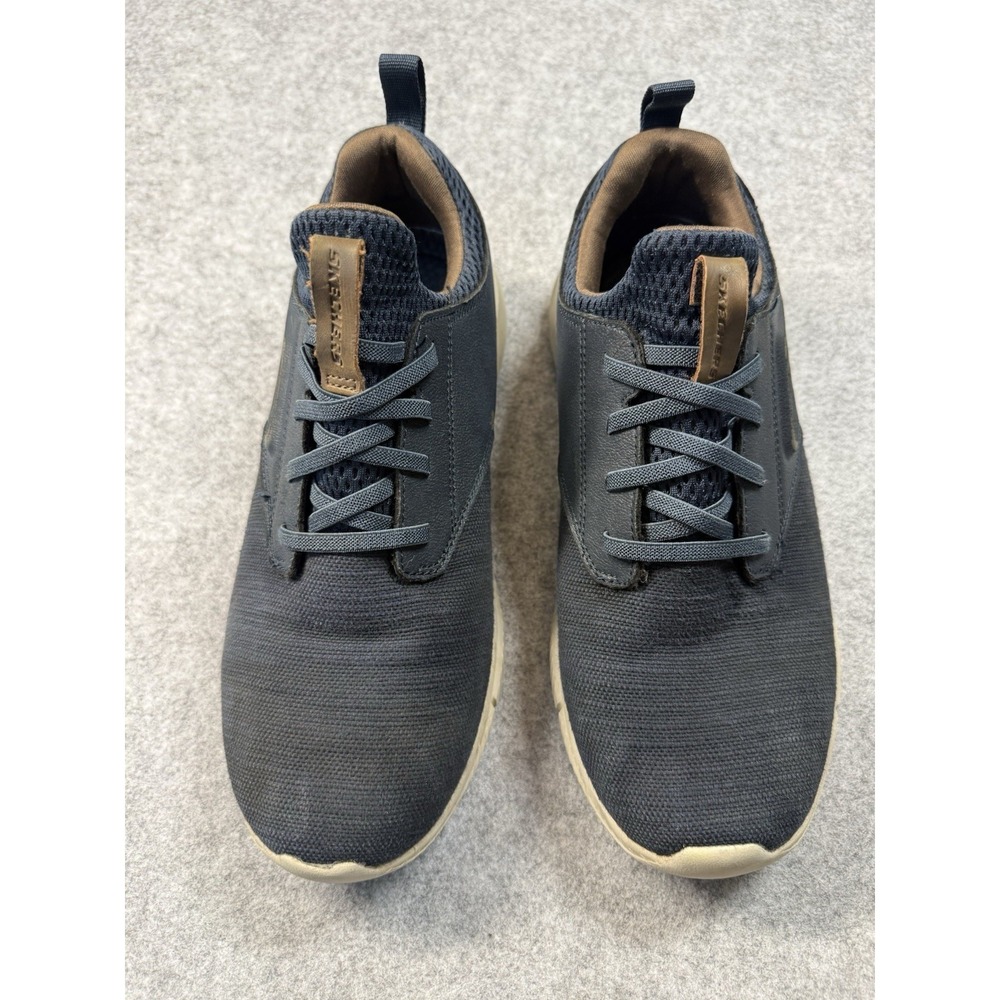 SKECHERS Relaxed Fit Mens Navy Blue Lace Up Walking Sneakers SN 65862 Size 9